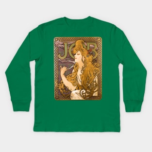 Job rolling papers poster by Mucha Kids Long Sleeve T-Shirt